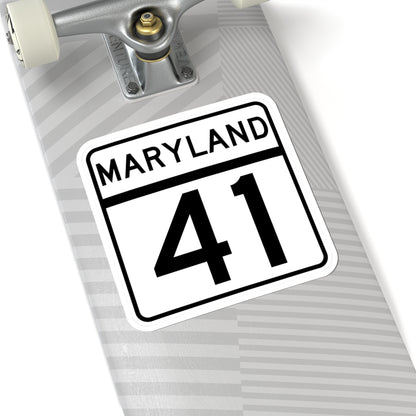 MD Route 41 (Maryland) (Road Sign) STICKER Vinyl Kiss-Cut Decal