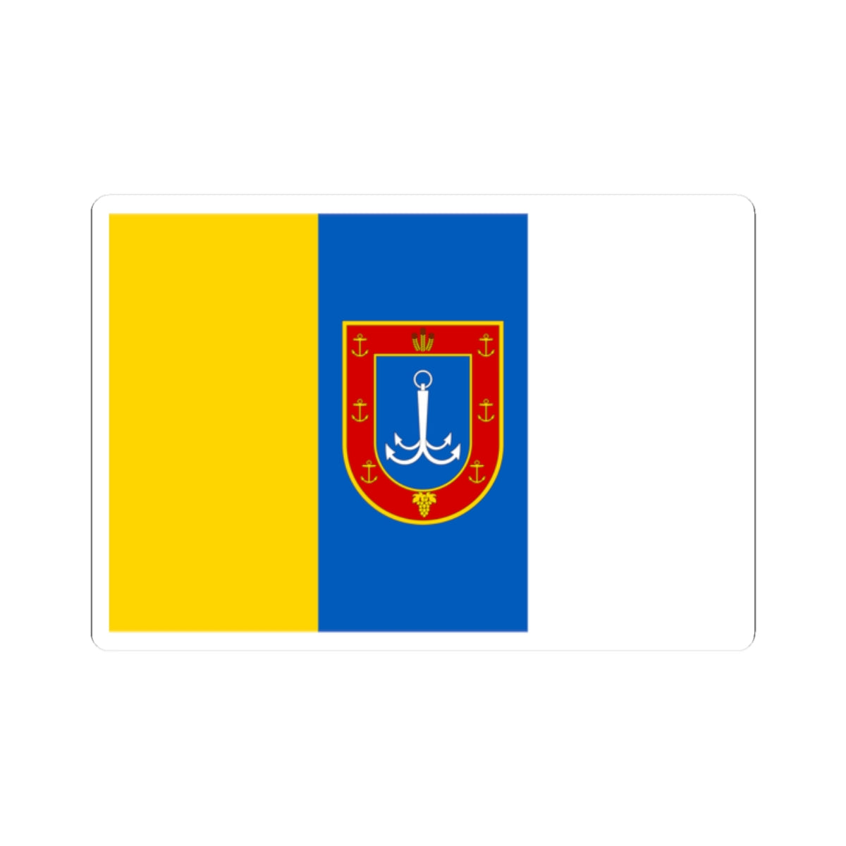 Flag of Odesa Oblast (Ukraine) STICKER Vinyl Kiss-Cut Decal
