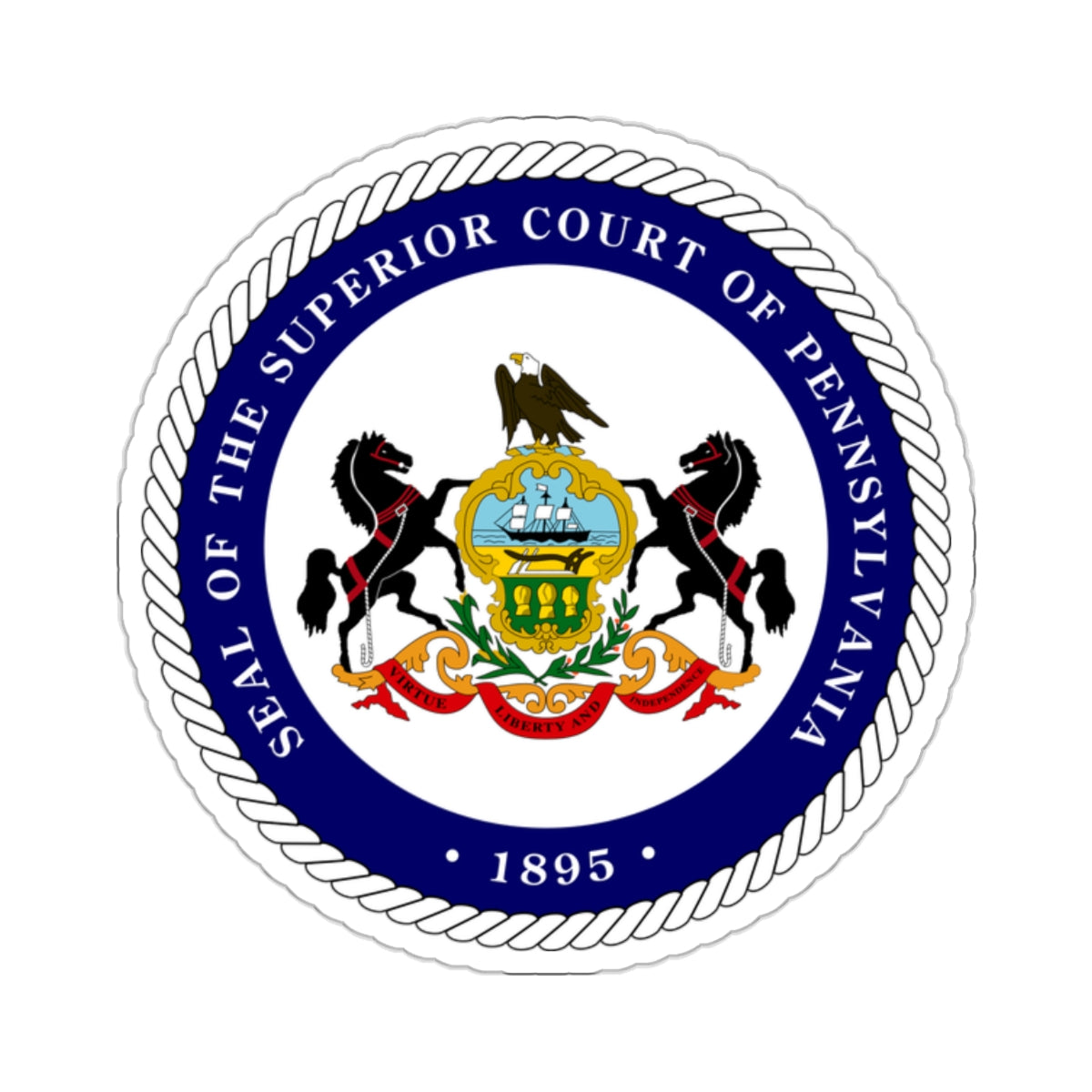 Seal of the Superior Court of Pennsylvania - STICKER Vinyl Kiss-Cut Decal