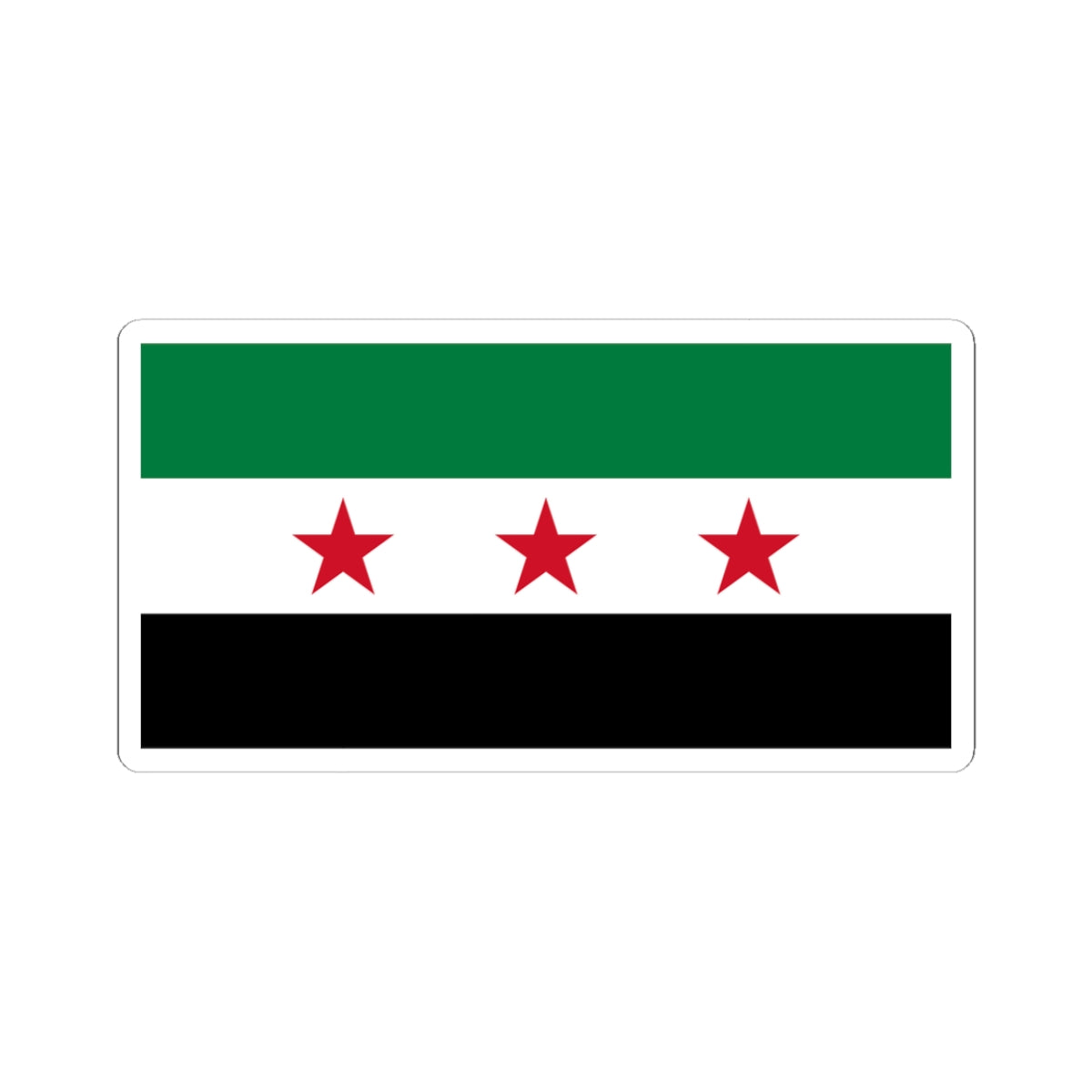 Flag of Syria 1930-1958 19611963 (Syria) STICKER Vinyl Kiss-Cut Decal