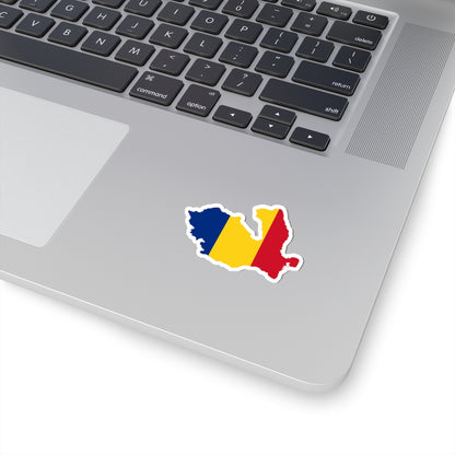 Flag-map of Romania 1940-1941 (Oman) STICKER Vinyl Kiss-Cut Decal