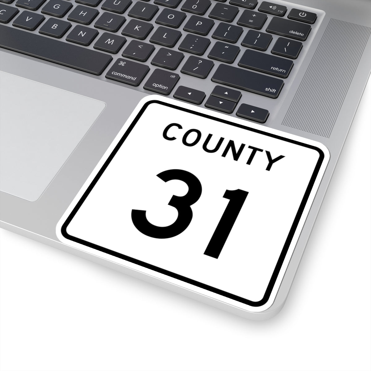 County 31 square (Minnesota) (Road Sign) STICKER Vinyl Kiss-Cut Decal