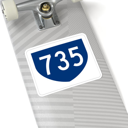 PR primary 735 (Puerto Rico) (Road Sign) STICKER Vinyl Kiss-Cut Decal