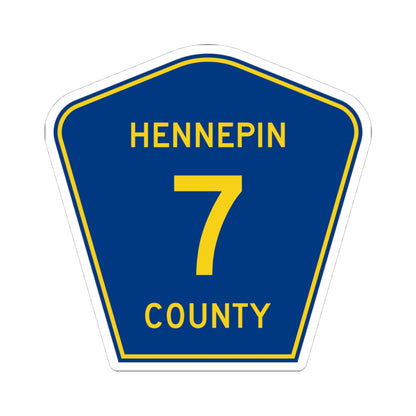 Hennepin County 7 (Minnesota) (Road Sign) STICKER Vinyl Kiss-Cut Decal