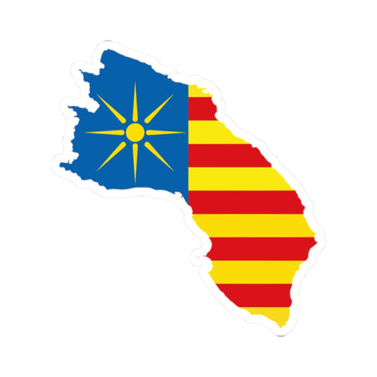 Flag map of Salento (Italy) STICKER Vinyl Kiss-Cut Decal