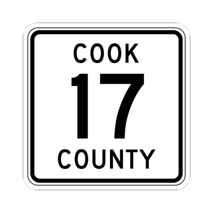 Cook County 17 MN (Minnesota) (Road Sign) STICKER Vinyl Kiss-Cut Decal
