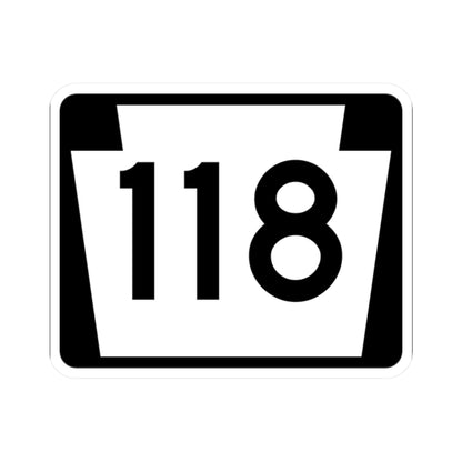 PA-118 (Pennsylvania) (Road Sign) STICKER Vinyl Kiss-Cut Decal