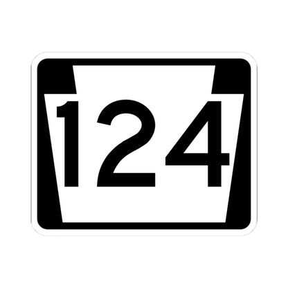 PA-124 (Pennsylvania) (Road Sign) STICKER Vinyl Kiss-Cut Decal