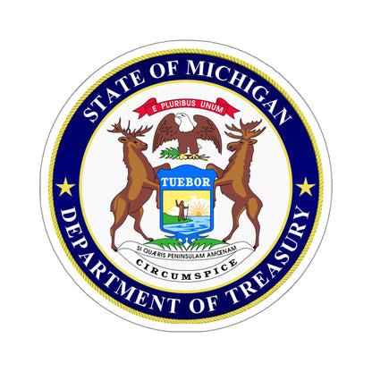 Seal of Michigan Department of Treasury - STICKER Vinyl Kiss-Cut Decal