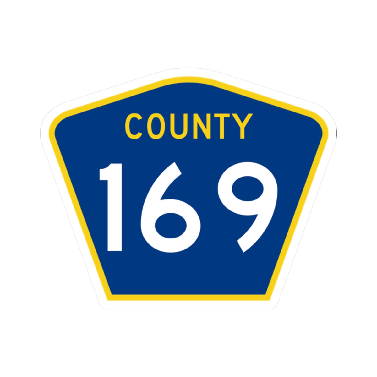 County 169 MN (Minnesota) (Road Sign) STICKER Vinyl Kiss-Cut Decal
