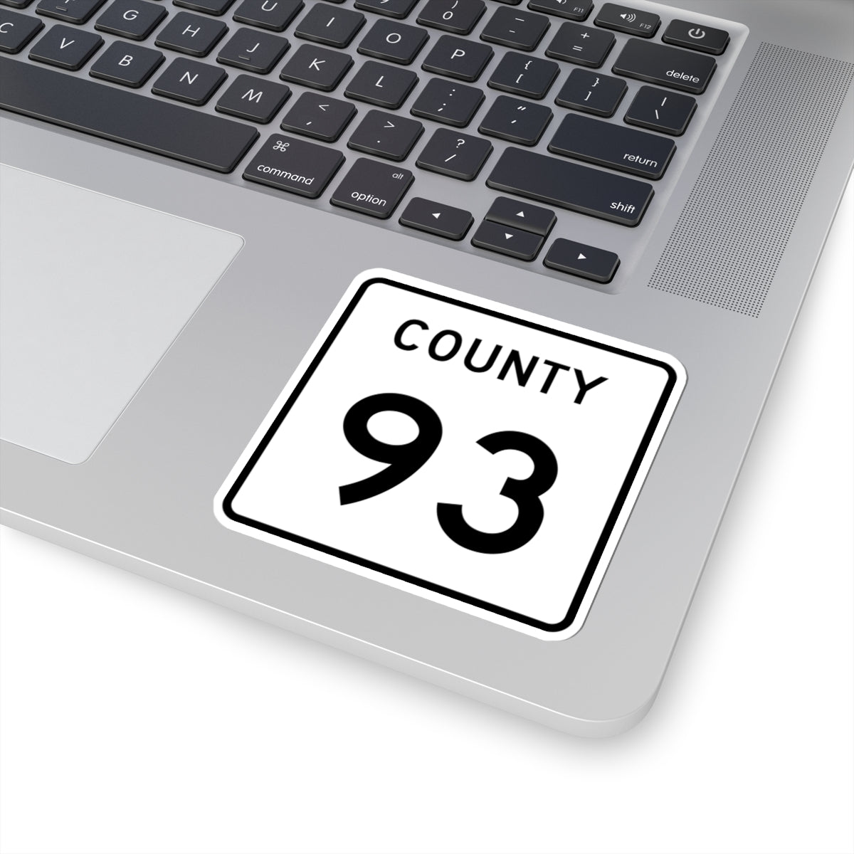 County 93 square (Minnesota) (Road Sign) STICKER Vinyl Kiss-Cut Decal