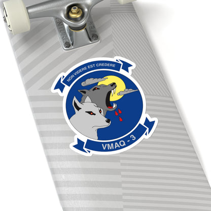 VMAQ 3 Marine Tactical Electronic Warfare Squadron 3 (USMC) STICKER Vinyl Kiss-Cut Decal-The Sticker Space