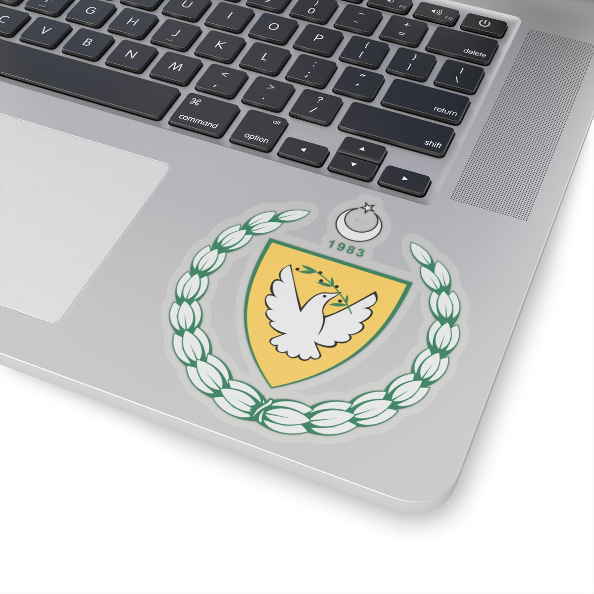 Coat of arms of the Turkish Republic of Northern Cyprus - STICKER Vinyl Kiss-Cut Decal
