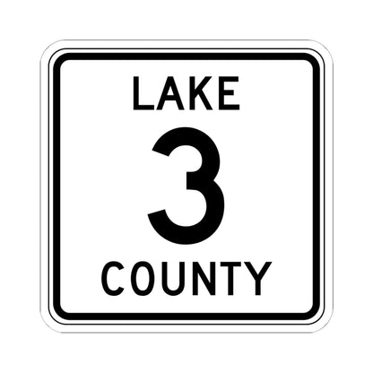 Lake County Route 3 MN (Minnesota) (Road Sign) STICKER Vinyl Kiss-Cut Decal