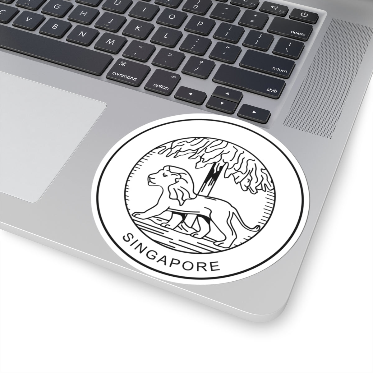 Badge of Singapore in the Straits Settlements (Singapore) (Coat of Arms) STICKER Vinyl Kiss-Cut Decal