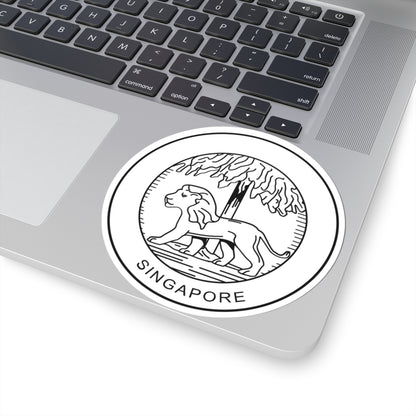 Badge of Singapore in the Straits Settlements (Singapore) (Coat of Arms) STICKER Vinyl Kiss-Cut Decal