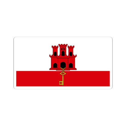 Flag of Gibraltar (United Kingdom) STICKER Vinyl Kiss-Cut Decal