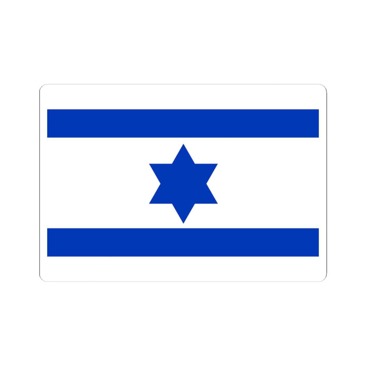 Flag of Israel 1948 3-2 (Israel) STICKER Vinyl Kiss-Cut Decal