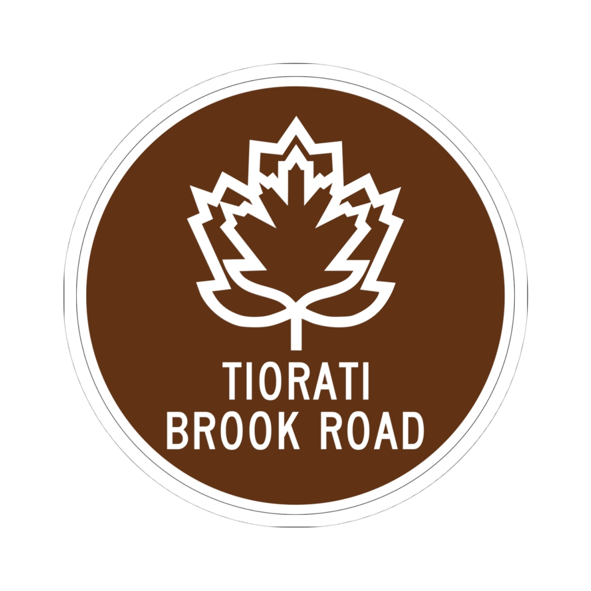 Tiorati Brook Road (New York) (Road Sign) STICKER Vinyl Kiss-Cut Decal