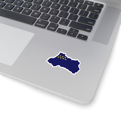 Flag-map of Ajara 2000-2004 (Georgia) STICKER Vinyl Kiss-Cut Decal
