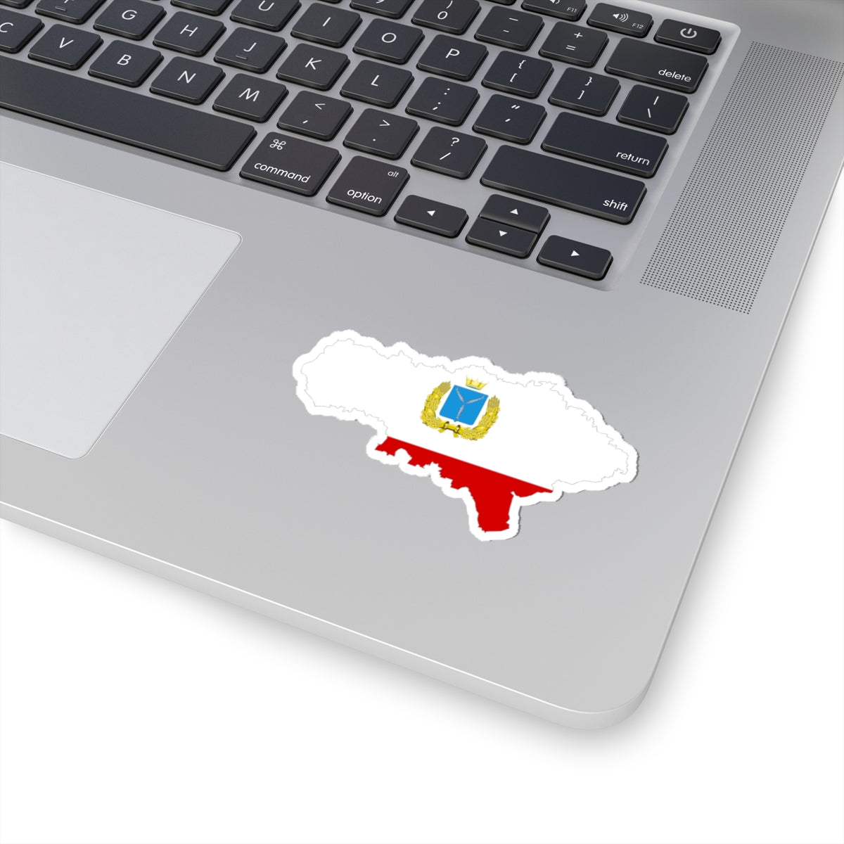 Flag map of Saratov (Russia) STICKER Vinyl Kiss-Cut Decal