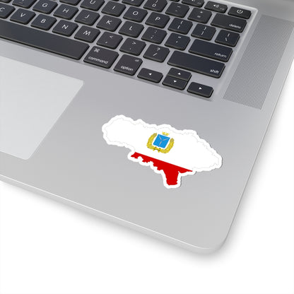 Flag map of Saratov (Russia) STICKER Vinyl Kiss-Cut Decal