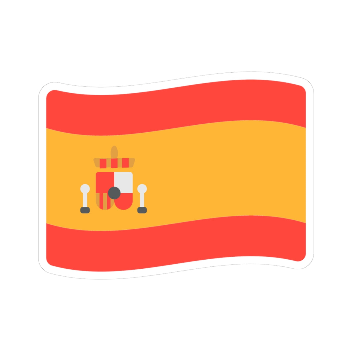 Fxemoji u1F1EA 1F1F8 (Spain) STICKER Vinyl Kiss-Cut Decal