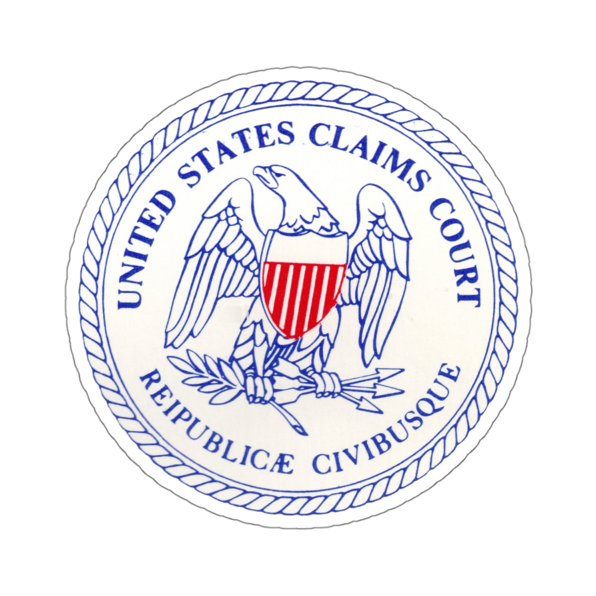 Seal of the United States Claims Court from 1982 to 1992 - STICKER Vinyl Kiss-Cut Decal