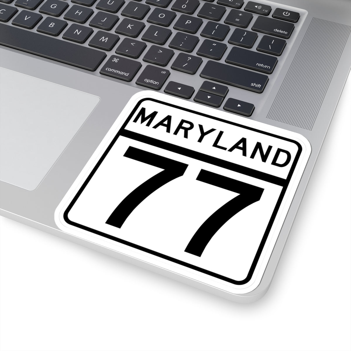 MD Route 77 (Maryland) (Road Sign) STICKER Vinyl Kiss-Cut Decal