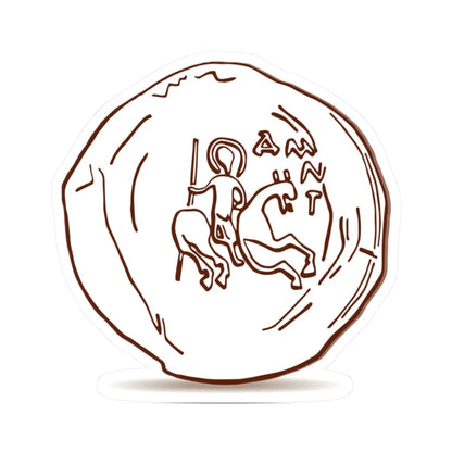 Печать Александра Глебовича 1297-1313 гг. Avers (Belarus) (Coat of Arms) STICKER Vinyl Kiss-Cut Decal 2 Inch White - The Sticker Space