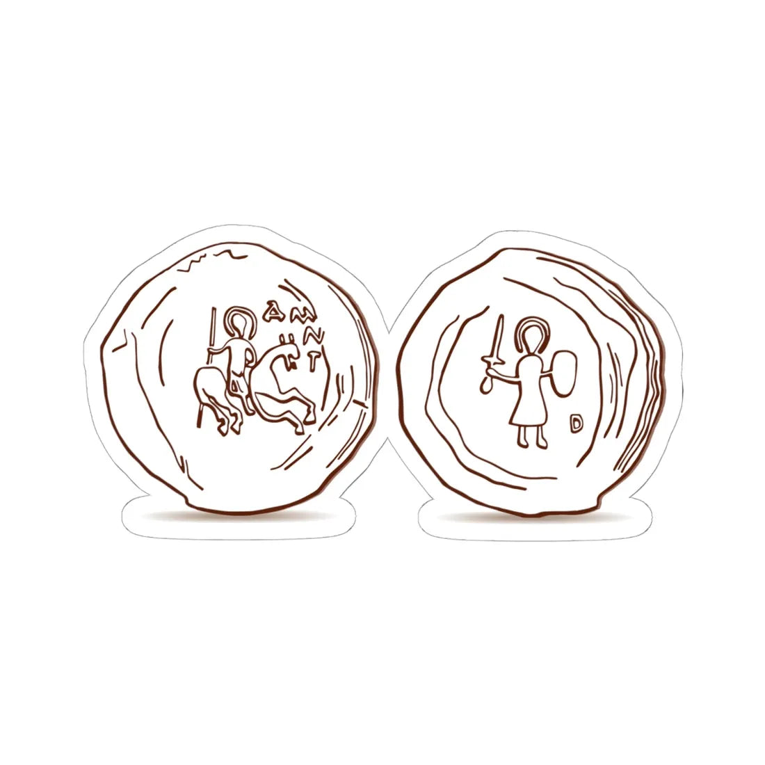 Печать Александра Глебовича 1297-1313 гг. (Belarus) (Coat of Arms) STICKER Vinyl Kiss-Cut Decal 6 Inch White - The Sticker Space