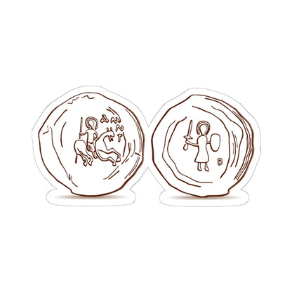 Печать Александра Глебовича 1297-1313 гг. (Belarus) (Coat of Arms) STICKER Vinyl Kiss-Cut Decal 6 Inch White - The Sticker Space