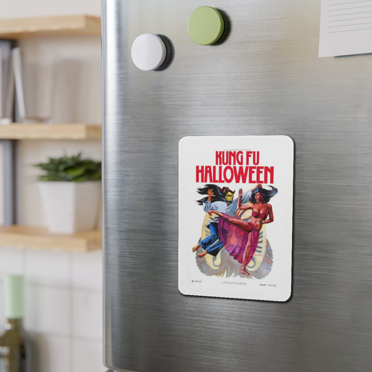 KUNG FU HALLOWEEN 1977 Movie Poster - Refrigerator Magnet-The Sticker Space