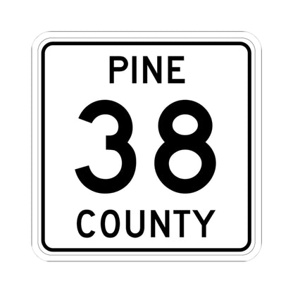 Pine County Route 38 MN (Minnesota) (Road Sign) STICKER Vinyl Kiss-Cut Decal