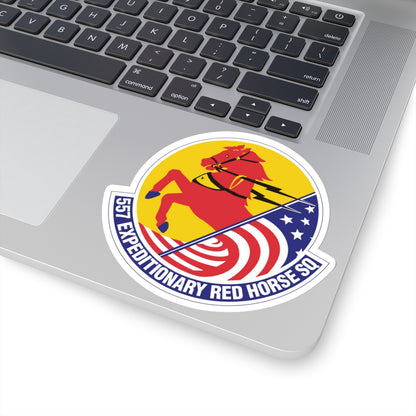 557th Expeditionary Red Horse Squadron (U.S. Air Force) STICKER Vinyl Kiss-Cut Decal