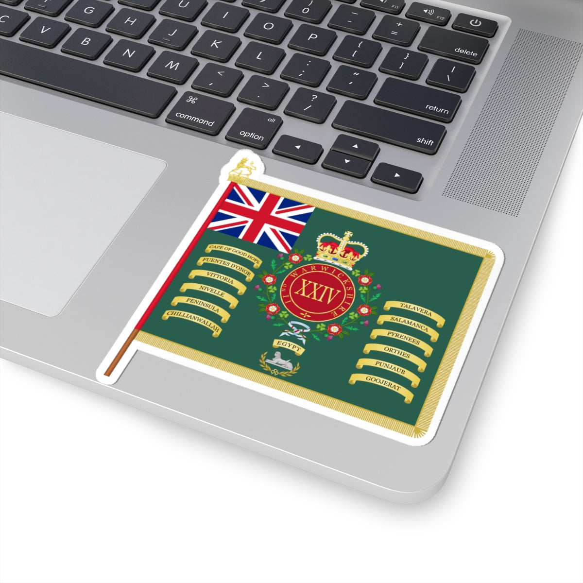 Warwickshire Regimental Colours (United Kingdom) STICKER Vinyl Kiss-Cut Decal