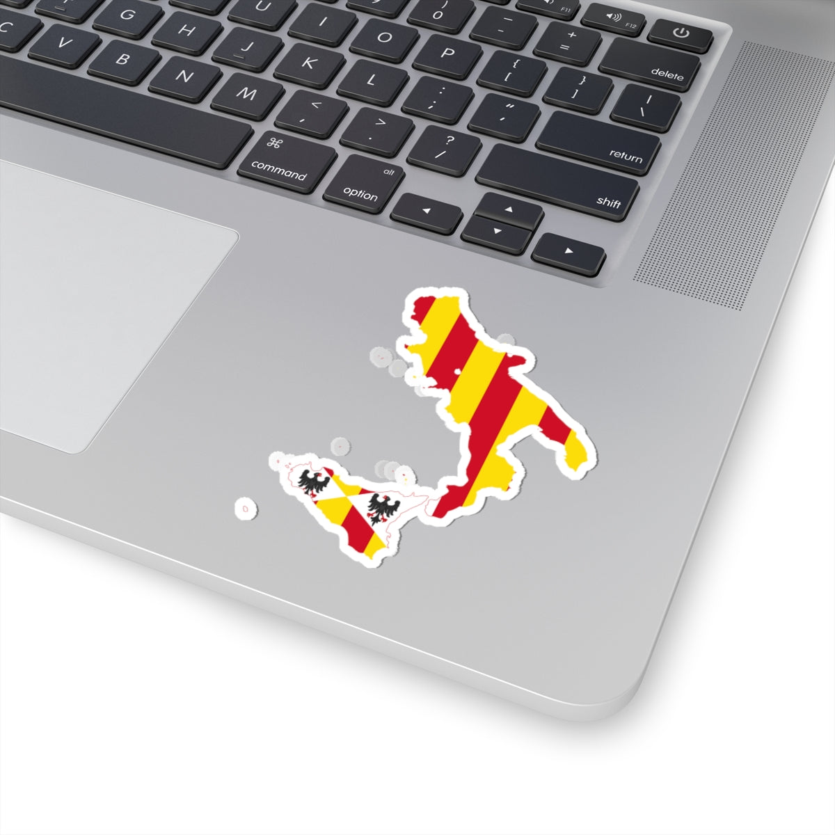 Flag map of the Kingdom of Sicily (Italy) STICKER Vinyl Kiss-Cut Decal