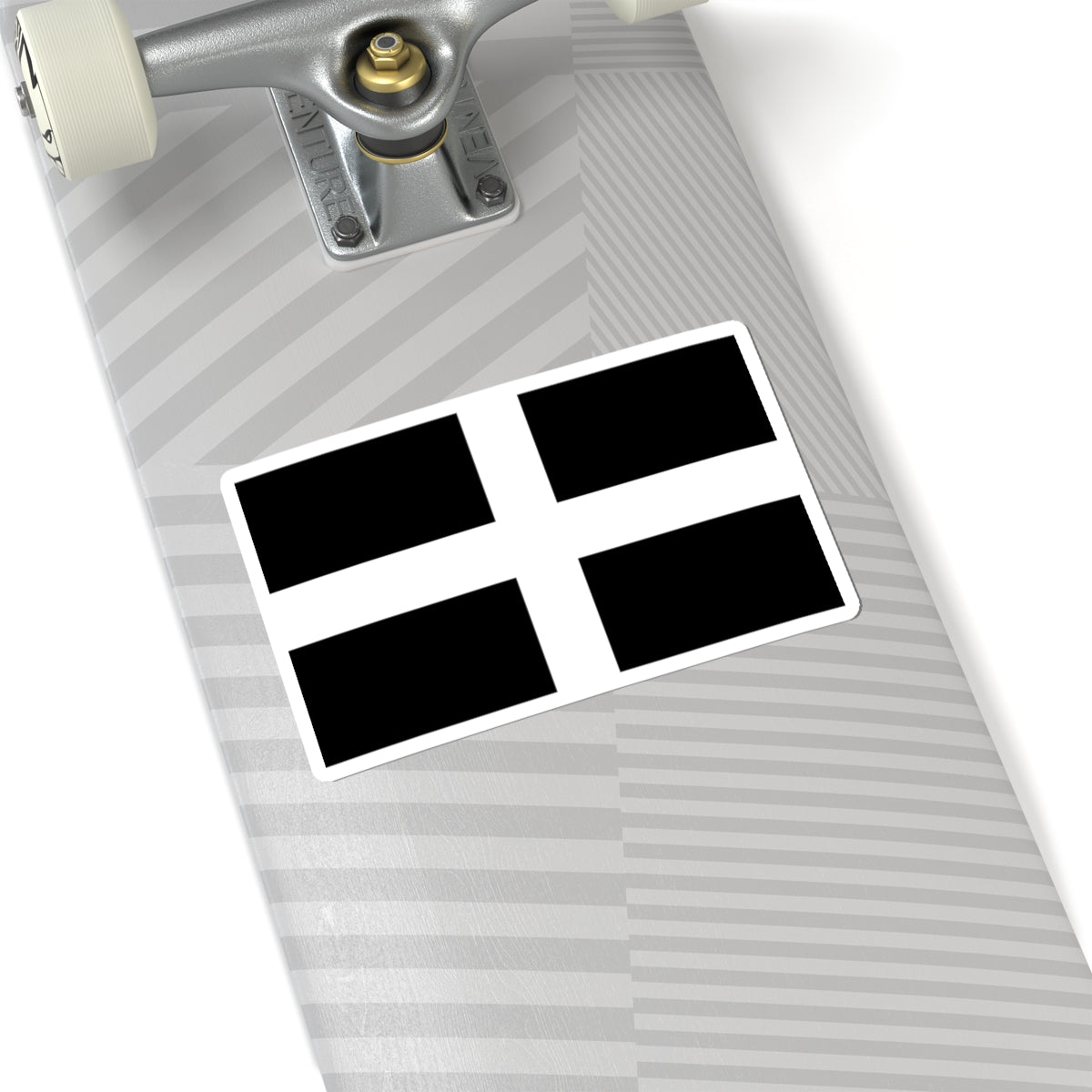 Saint Pirans Flag (England) STICKER Vinyl Kiss-Cut Decal