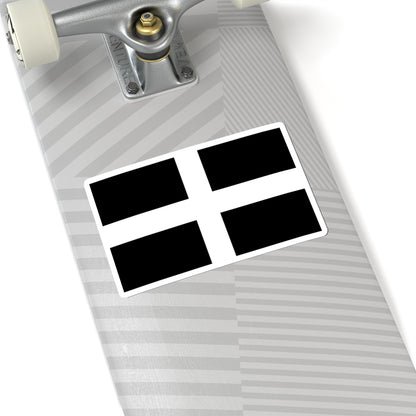 Saint Pirans Flag (England) STICKER Vinyl Kiss-Cut Decal