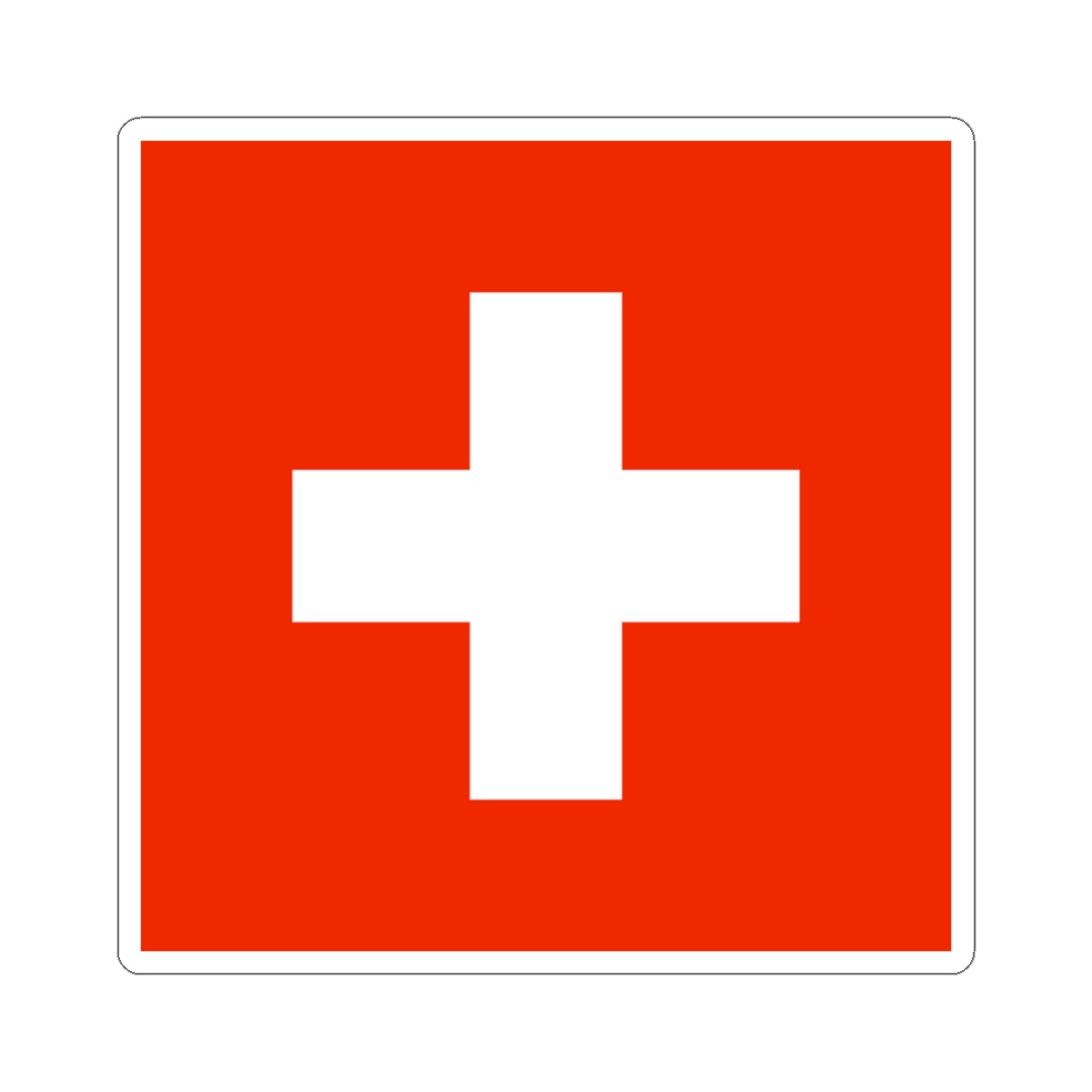Flag of Switzerland WFB 2000 (Switzerland) STICKER Vinyl Kiss-Cut Decal