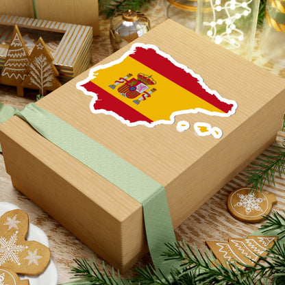 Flag map of Greater Spain (Spain) STICKER Vinyl Kiss-Cut Decal