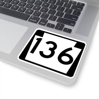 PA-136 (Pennsylvania) (Road Sign) STICKER Vinyl Kiss-Cut Decal