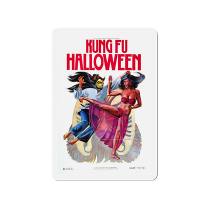 KUNG FU HALLOWEEN 1977 Movie Poster - Refrigerator Magnet-2" x 2"-The Sticker Space