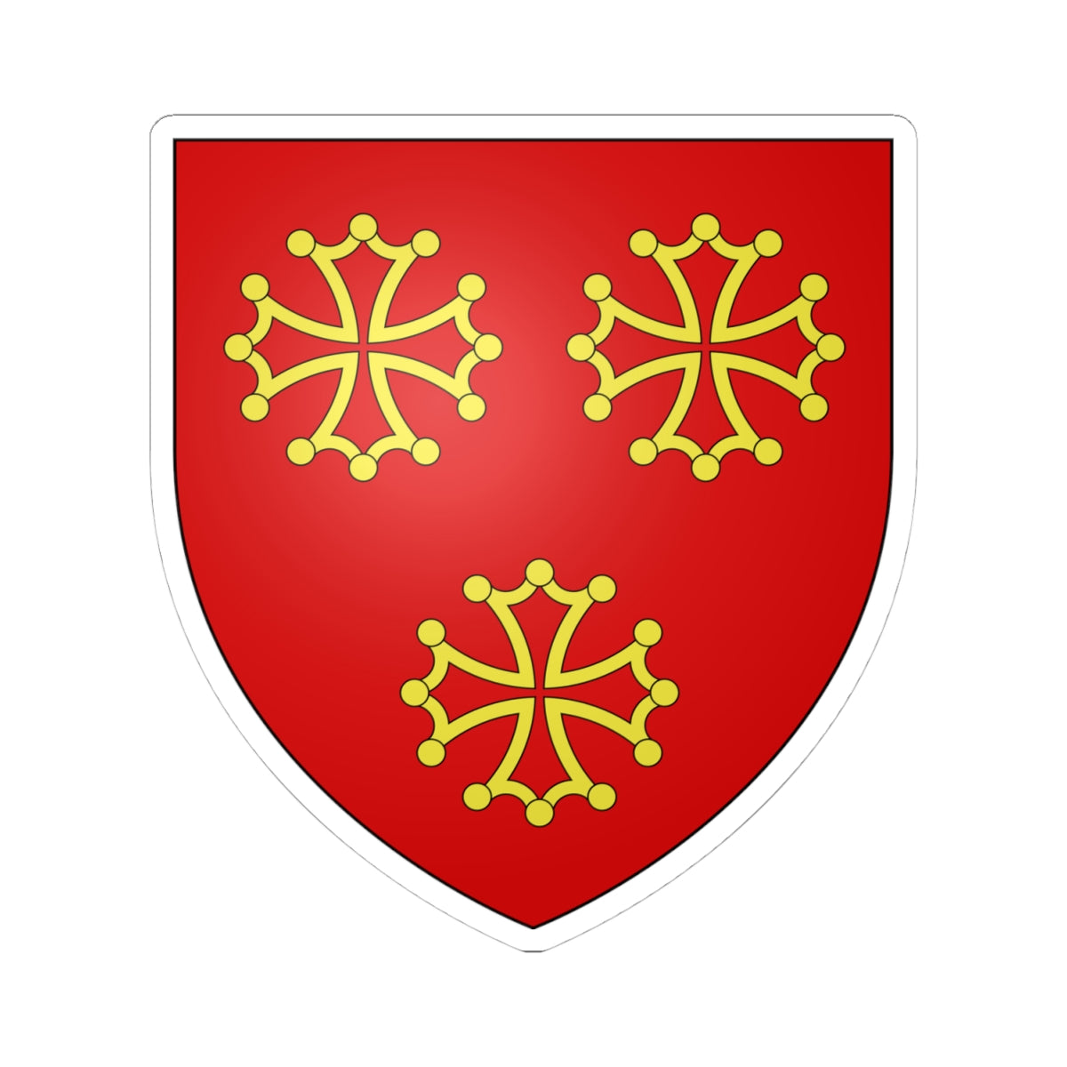 Blason Adhémar de La Garde (France) (Coat of Arms) STICKER Vinyl Kiss-Cut Decal