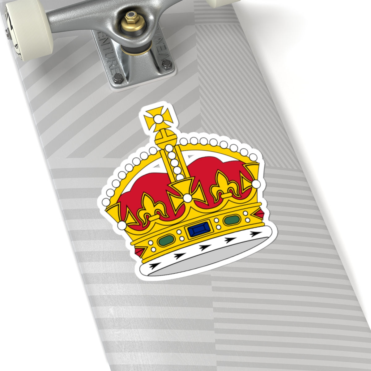 1860s pattern Tudor Crown 3D (United Kingdom) (Coat of Arms) STICKER Vinyl Kiss-Cut Decal
