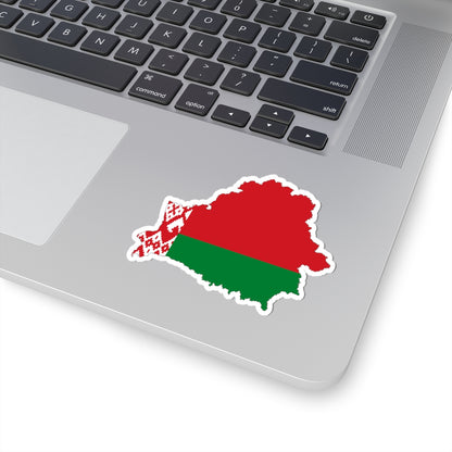 Belarus-Flagmap (Belarus) STICKER Vinyl Kiss-Cut Decal