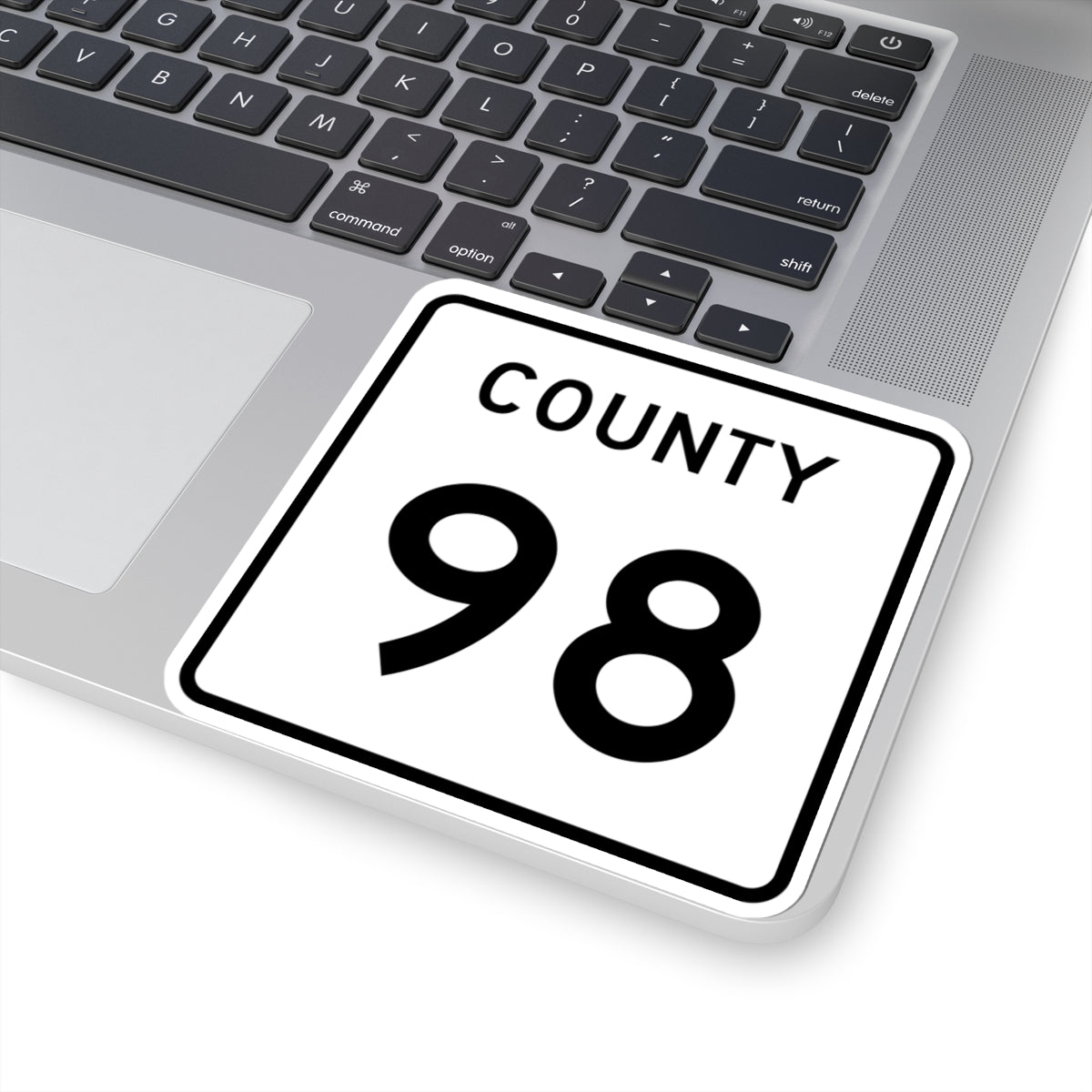 County 98 square (Minnesota) (Road Sign) STICKER Vinyl Kiss-Cut Decal