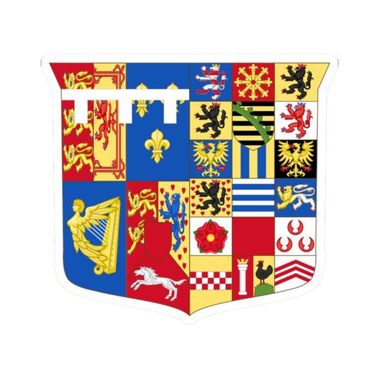 Arms of Augusta of Saxe-Gotha-Altenburg Princess of Wales (United Kingdom) (Coat of Arms) STICKER Vinyl Kiss-Cut Decal