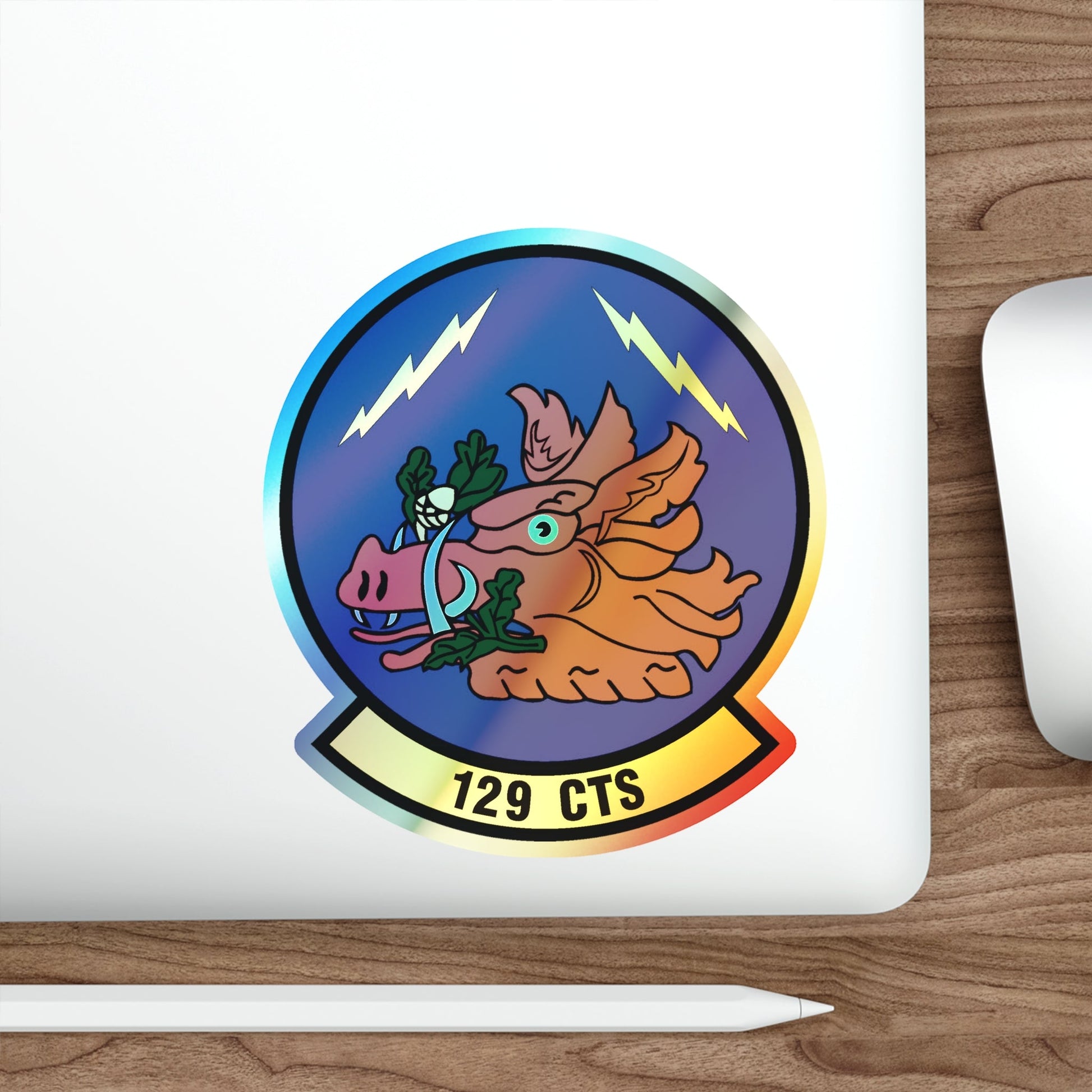 129th Combat Training Squadron (U.S. Air Force) Holographic STICKER Die-Cut Vinyl Decal-The Sticker Space