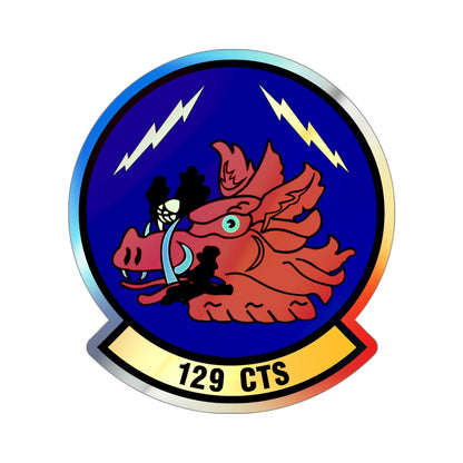 129th Combat Training Squadron (U.S. Air Force) Holographic STICKER Die-Cut Vinyl Decal-4 Inch-The Sticker Space